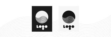 Black color in logos. Combination of black and white: hackneyed or stylish?