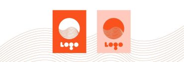 Orangefarbene Logos: Fröhlichkeit, Freundlichkeit und Optimismus